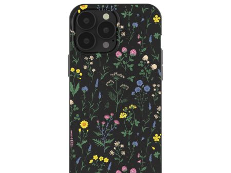 Black Shadow Blooms iPhone 13 Pro Max Case For Sale