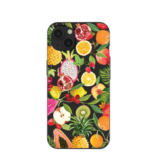 Black Tutti Frutti iPhone 13 Case Online Sale