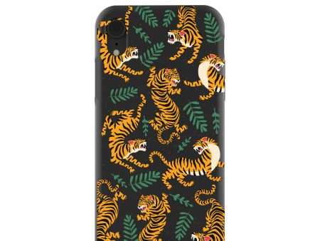 Black Playful Tigers iPhone XR Case on Sale