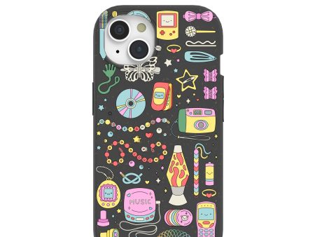 Black Nostalgic Charms iPhone 15 Case Online