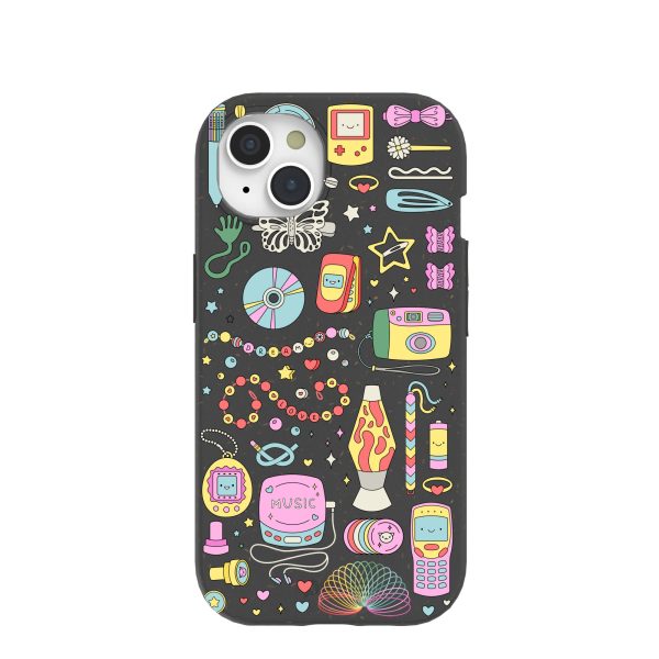 Black Nostalgic Charms iPhone 15 Case Online