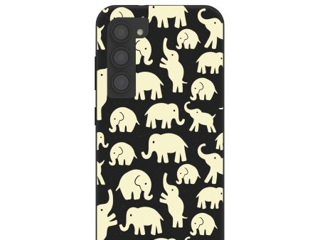 Black Little Elephants Samsung Galaxy S23 Case on Sale