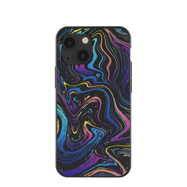 Black Galaxy Swirls iPhone 13 Mini Case For Sale