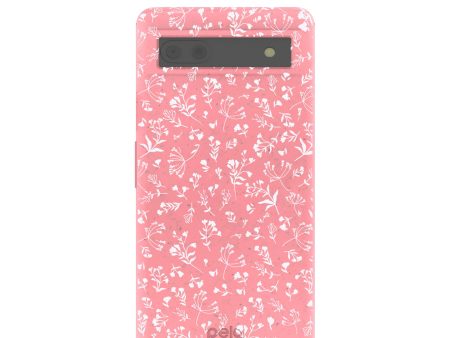 Bubblegum Pink Dreamy Meadow Google Pixel 6a Case For Cheap