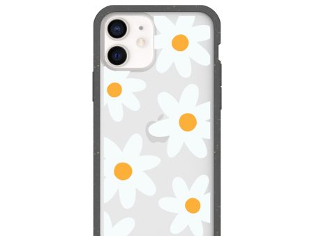 Clear Daisy iPhone 12  iPhone 12 Pro Case With Black Ridge on Sale