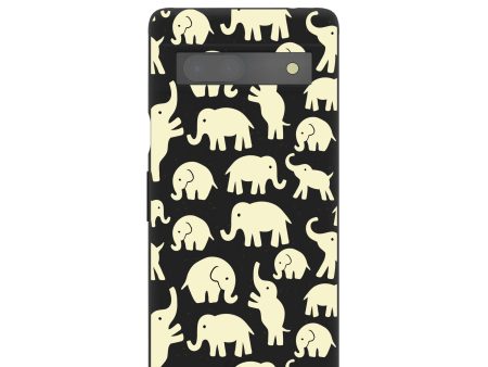 Black Little Elephants Google Pixel 7a Case For Cheap