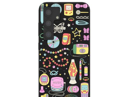 Black Nostalgic Charms Samsung Galaxy S24 Case Online