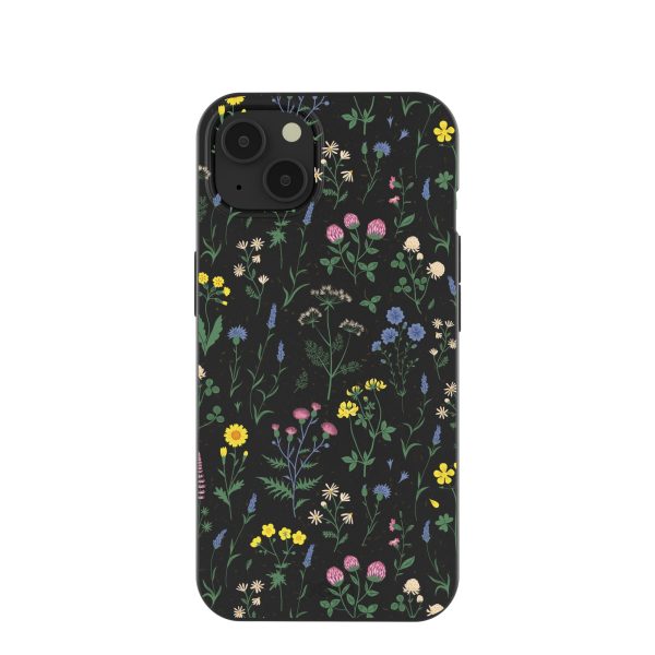 Black Shadow Blooms iPhone 13 Case For Sale