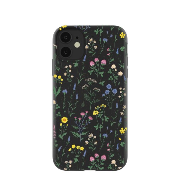 Black Shadow Blooms iPhone 11 Case Cheap