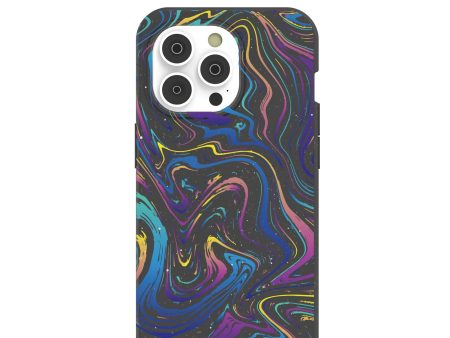 Black Galaxy Swirls iPhone 14 Pro Case Cheap