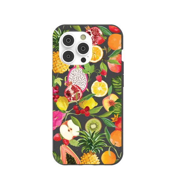 Black Tutti Frutti iPhone 14 Pro Case Supply