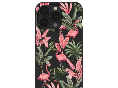 Black Flamingo Party iPhone 13 Pro Case Cheap