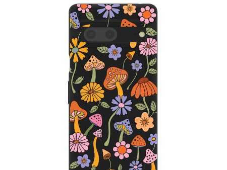 Black Midnight Shrooms Google Pixel 7 Case For Sale