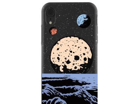 Black Retro Moon iPhone XR Case Sale