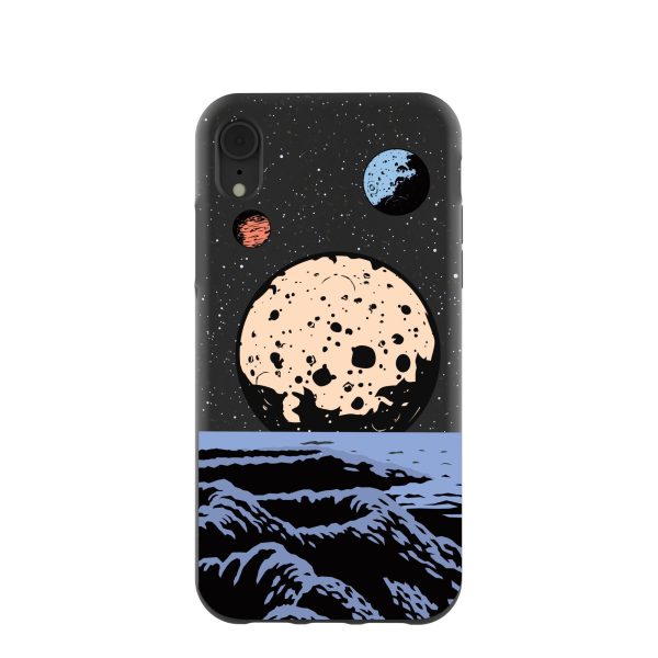 Black Retro Moon iPhone XR Case Sale