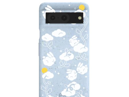 Powder Blue Fluffy Flower Google Pixel 8 Case For Sale