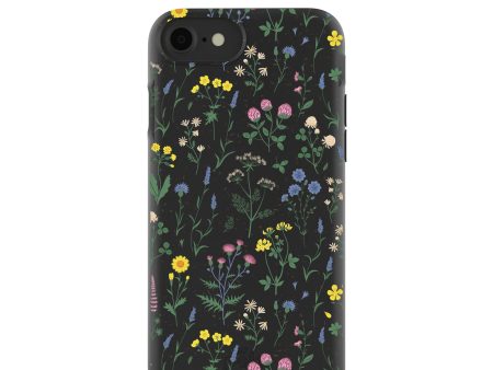 Black Shadow Blooms iPhone 6 6s 7 8 SE Case For Sale