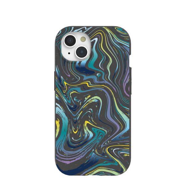 Black Space Waves iPhone 15 Case Discount