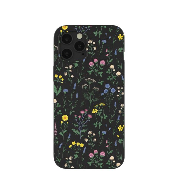 Black Shadow Blooms iPhone 12 Pro Max Case on Sale