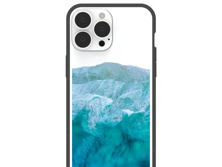 Clear Waves iPhone 13 Pro Max Case With Black Ridge For Cheap