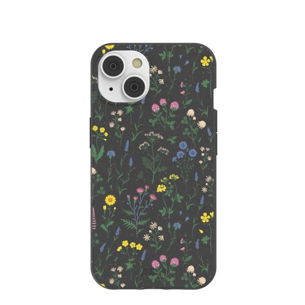 Black Shadow Blooms iPhone 14 Case For Cheap