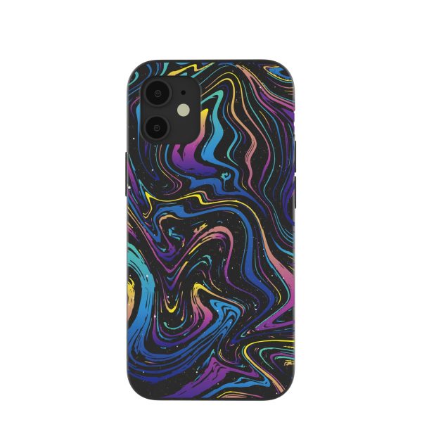 Black Galaxy Swirls iPhone 12 Mini Case Online now