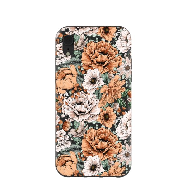 Black Peachy Peonies iPhone XR Case Online