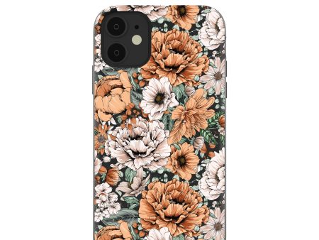 Black Peachy Peonies iPhone 11 Case Hot on Sale