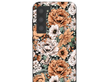 Black Peachy Peonies Samsung Galaxy S23 Case Discount