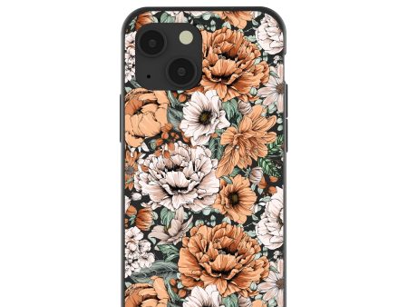 Black Peachy Peonies iPhone 13 Mini Case Online Sale