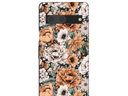 Black Peachy Peonies Google Pixel 7 Case Online Sale