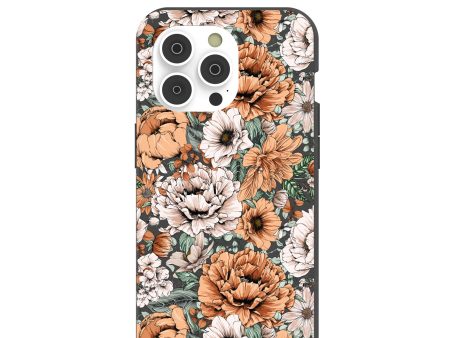 Black Peachy Peonies iPhone 14 Pro Case Sale