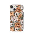 Black Peachy Peonies iPhone 14 Case Fashion